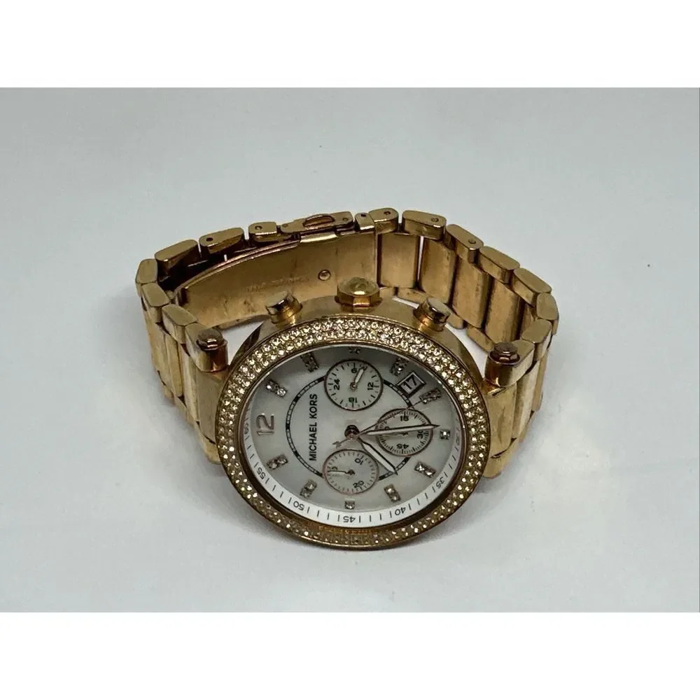Michael Kors Parker MK5491 Women's Gold Stainless Steel Analog Dial Watch NUL32
